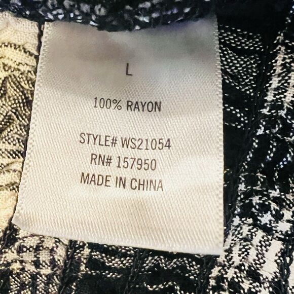 Blue Rain Crop Top L Black White Rouched Boho Y2K Grunge Punk Festival Concert - Picture 7 of 11